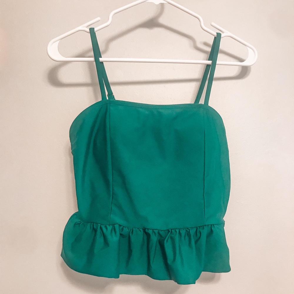 cropped high waisted tankini top & bottoms
